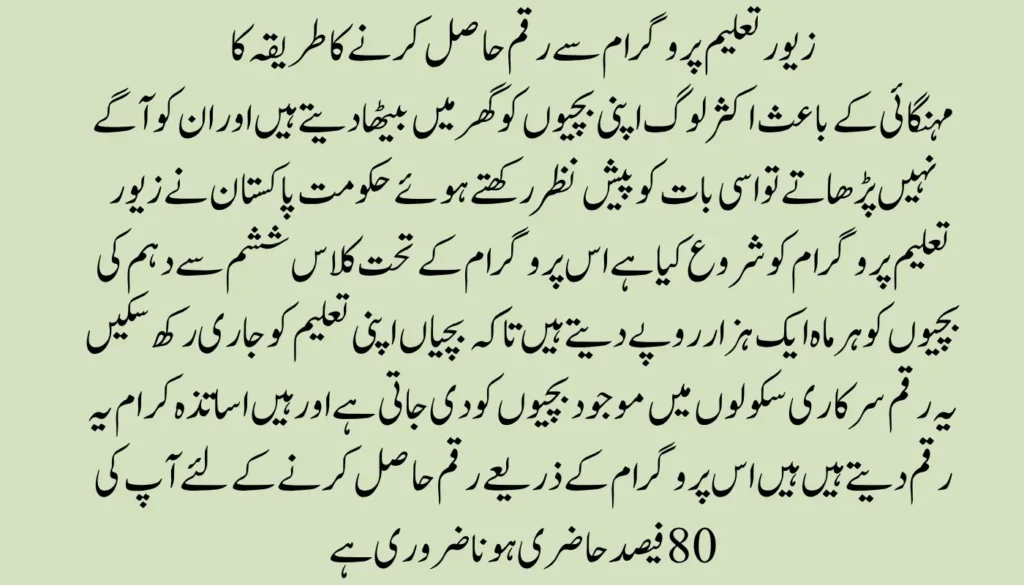 How to Register for Zewar-e-Taleem Program New Update 2025