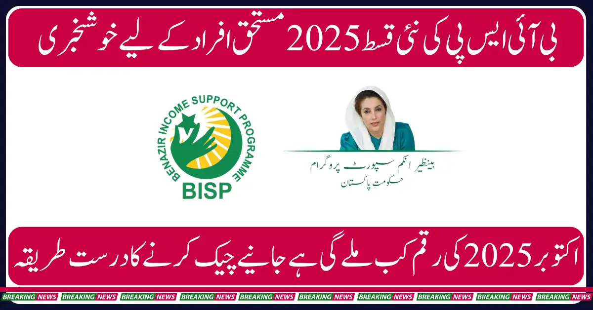 BISP October 2025 Update How to Check 8171 Payment Status Using CNIC