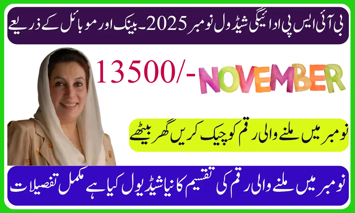 Benazir Kafalat 8171 Program November 2025 – Complete Guide to Eligibility, Districts, and Digital Payment System